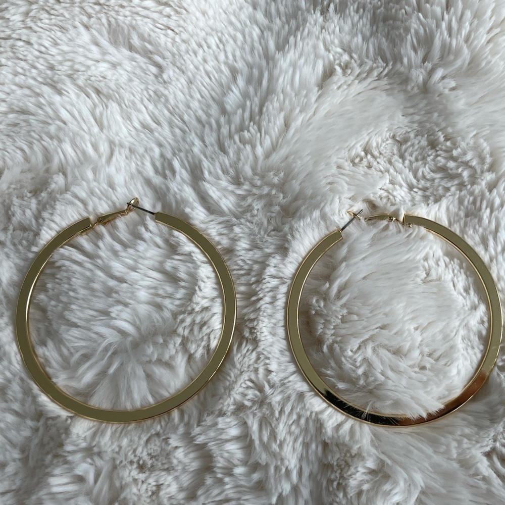 New Revolve Gold Hoops